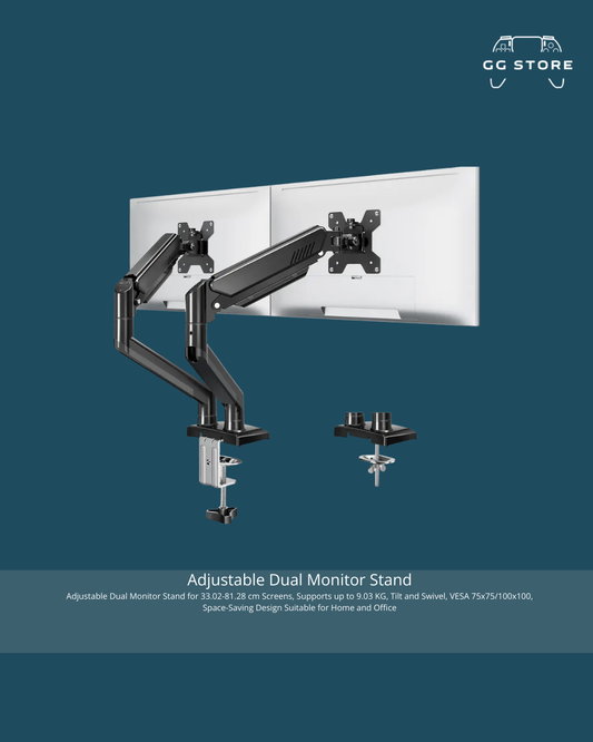Adjustable Dual Monitor Stand-Black