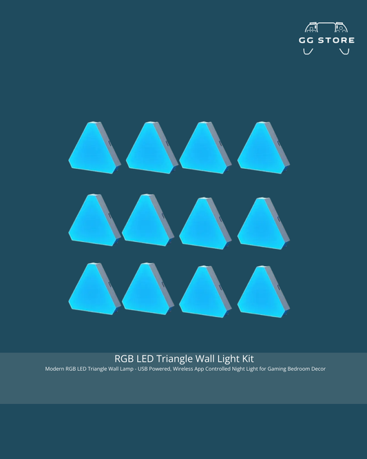 RGB LED Triangle Wall Light Kit 12-pcs