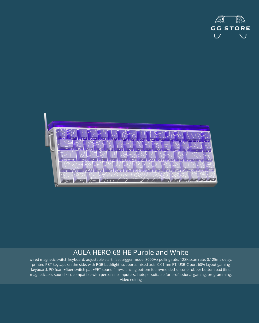 AULA HERO 68 HE-Purple and White