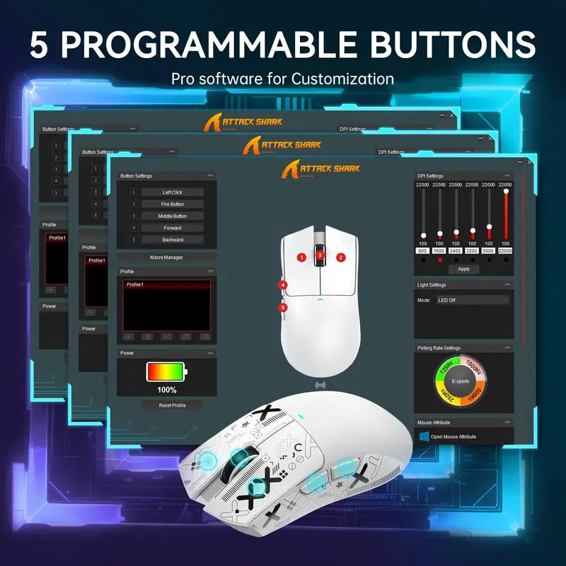 ATTACK SHARK X11-White