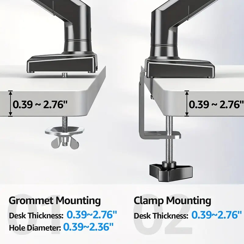 Adjustable Single Monitor Stand-Black
