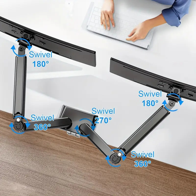 Adjustable Single Monitor Stand-Black