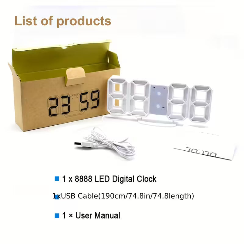 3D LED Digital Clock