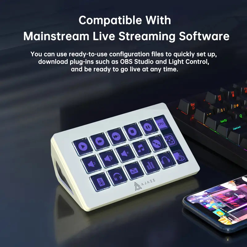 AJAZZ Live Streaming Control Console (AKP153E)-White