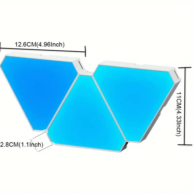RGB LED Triangle Wall Light Kit 12-pcs
