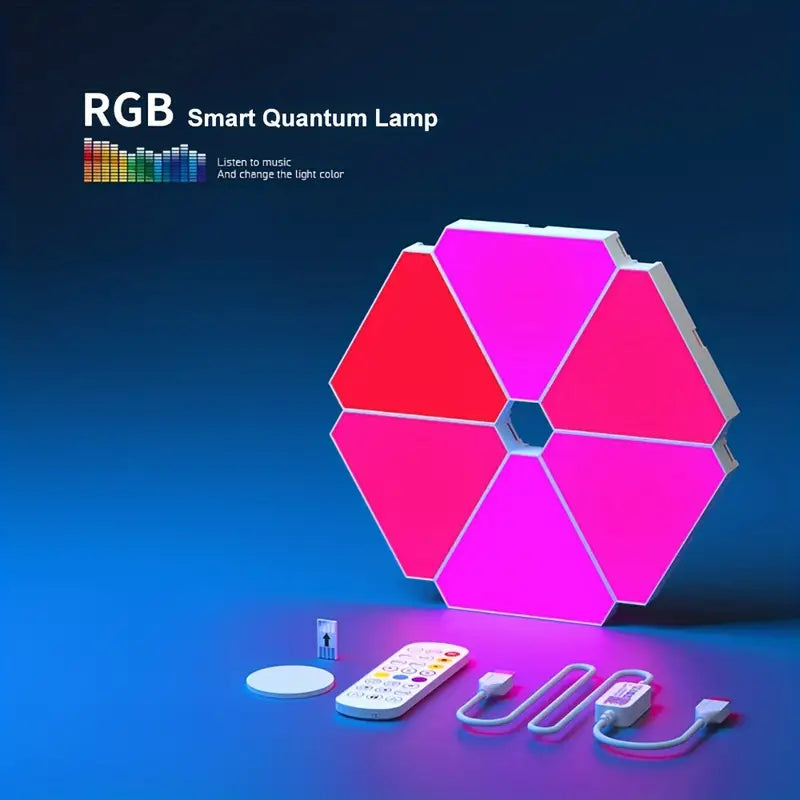 RGB LED Triangle Wall Light Kit 12-pcs