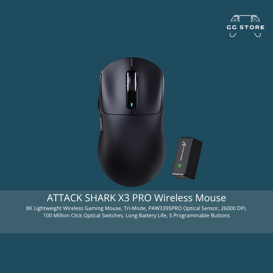 ATTACK SHARK X3 PRO 8K Wireless Mouse - Black