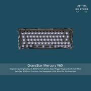 لوحة مفاتيح GravaStar Mercury V60 Magnetic Switch - أونيكس كريستال