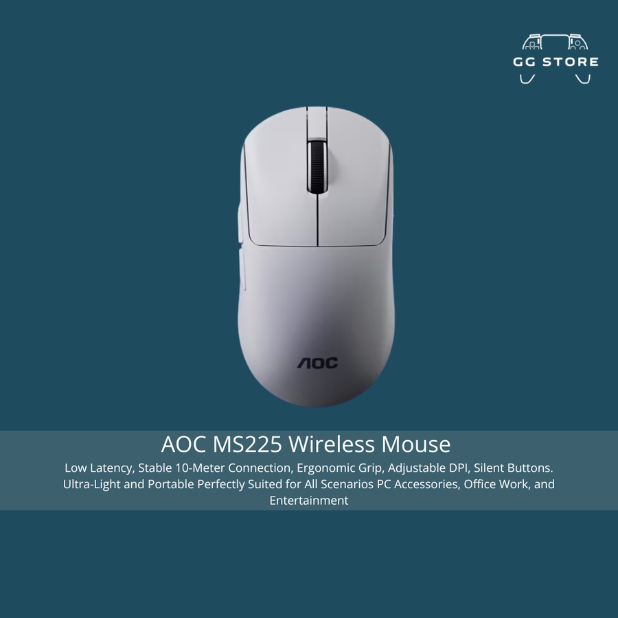 ماوس لاسلكي AOC MS225 - أبيض