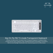 لوحة مفاتيح Key On Fly F82 ثلاثية الأوضاع وشفافة
