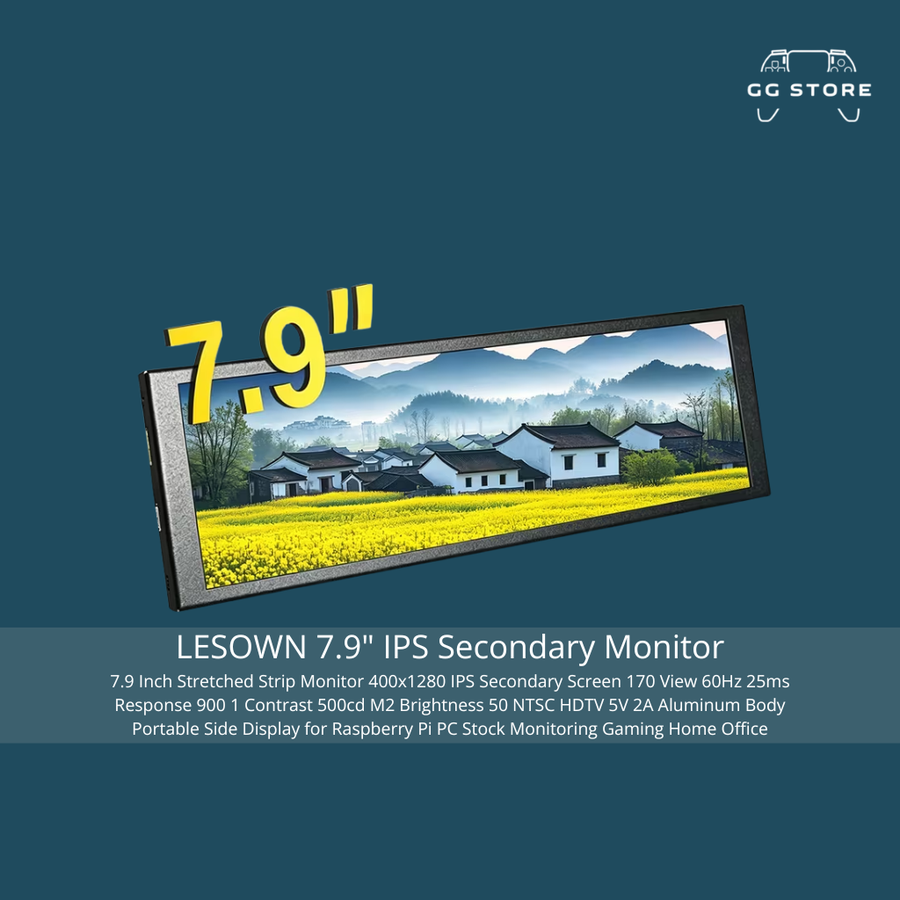 شاشة LESOWN IPS ثانوية مقاس 7.9 بوصة