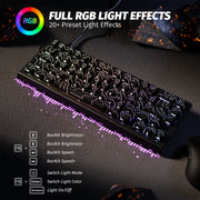 لوحة مفاتيح Attack Shark X68 HE بمفاتيح مغناطيسية - خط أسود