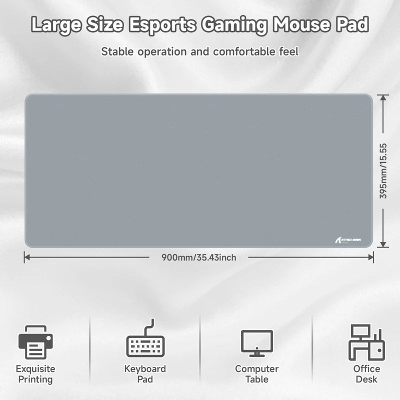 ATTACK SHARK CM02PRO Large Gaming Mouse Pad - Grey