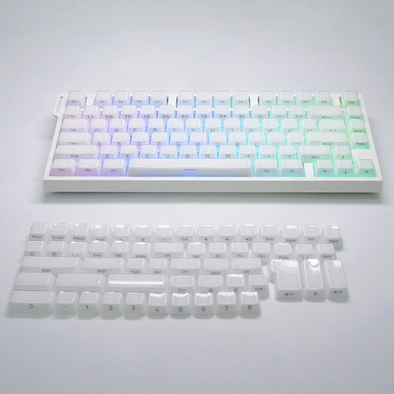 ATTACK SHARK SK03 Crystal Keycaps 136 Keys - White