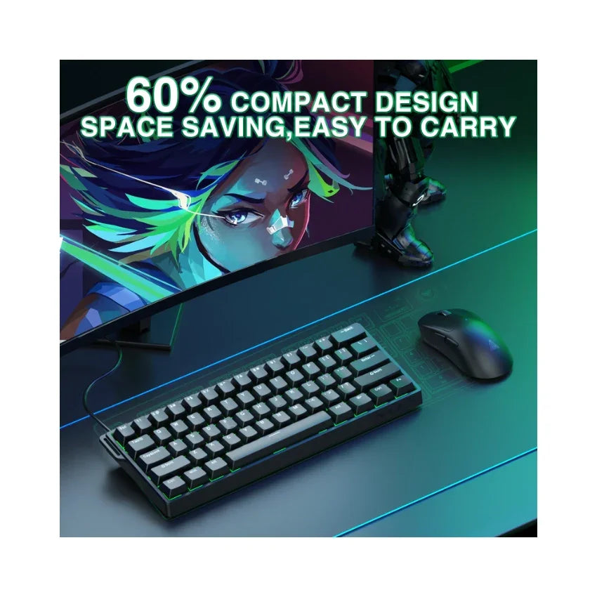 AULA WIN60 HE Wired Magnetic Gaming Keyboard- Black