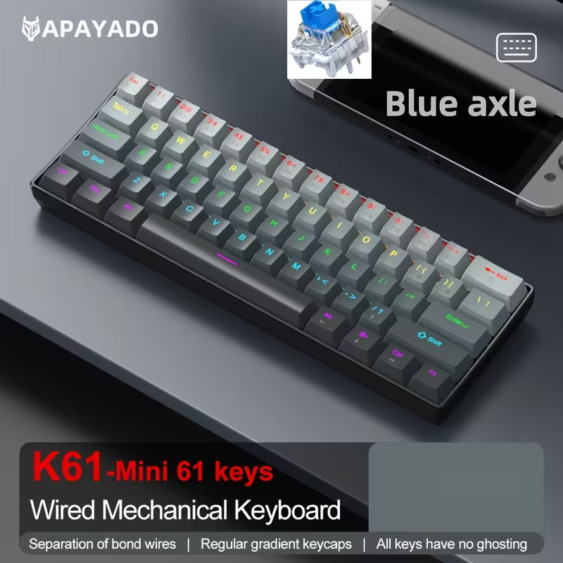 لوحة مفاتيح ميكانيكية APAYADO K61 - توايلايت