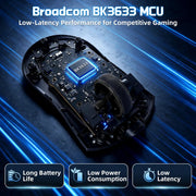 ماوس الألعاب اللاسلكي ATTACK SHARK X11 PRO V2 - أسود