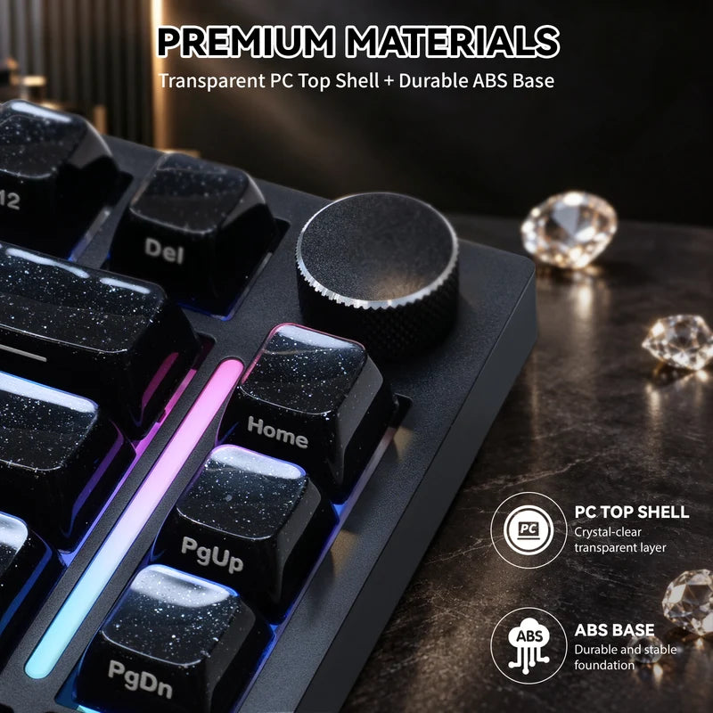 ATTACK SHARK SK03 Crystal Keycaps 136 Keys - Black