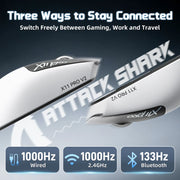 ماوس الألعاب اللاسلكي ATTACK SHARK X11 PRO V2 - أبيض وأسود