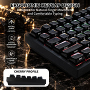 ATTACK SHARK SK03 Crystal Keycaps 136 Keys - Black