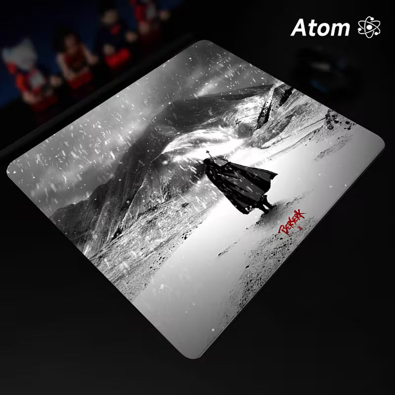 Atom “Born for Victory” Tempered Glass Gaming Mouse Pad