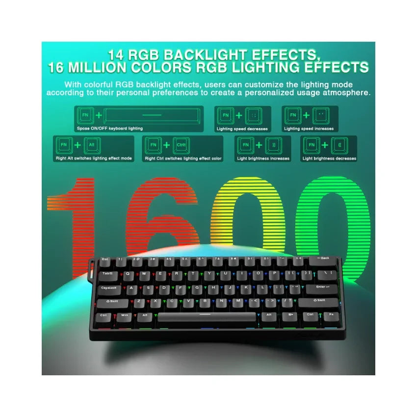 AULA WIN60 HE Wired Magnetic Gaming Keyboard- Black