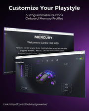 ماوس الألعاب اللاسلكي GravaStar Mercury X