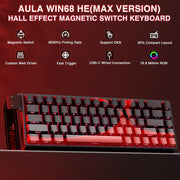 لوحة مفاتيح Aula Win68 He Max بمفاتيح مغناطيسية