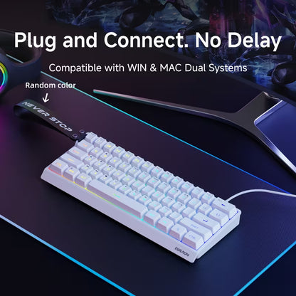 EWEADN F61 Membrane Keyboard - White