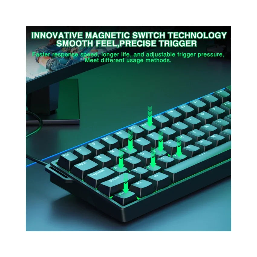 AULA WIN60 HE Wired Magnetic Gaming Keyboard- Black