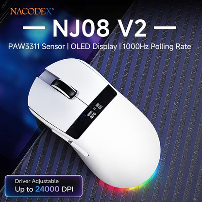NACODEX NJ08 V2 Tri-Mode Gaming Mouse
