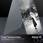 Atom “Born for Victory” Tempered Glass Gaming Mouse Pad