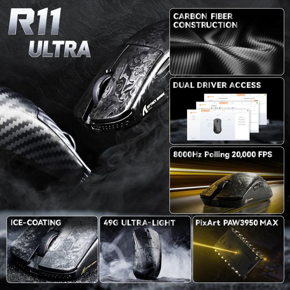 ماوس الألعاب اللاسلكي ATTACK SHARK R11 Ultra
