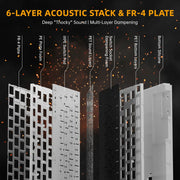 ATTACK SHARK R68 HE Magnetic Gaming Keyboard - Ink Shade