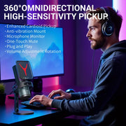 ميكروفون الألعاب الأساسي RGB Yanmai GM7