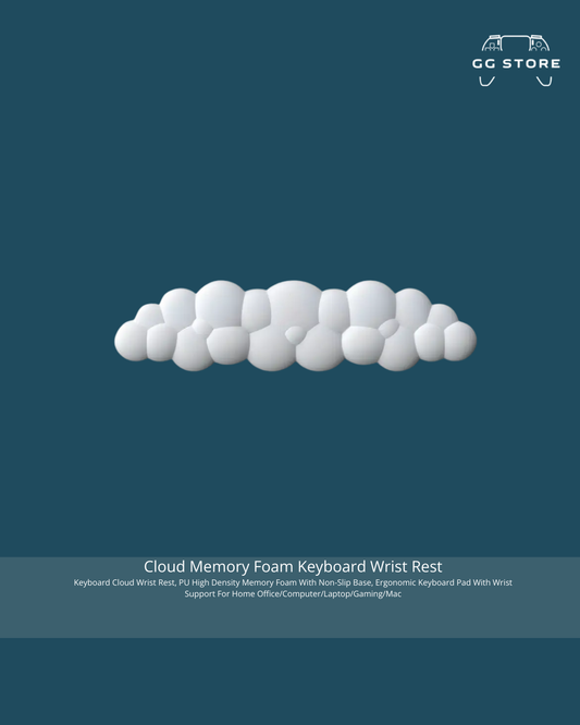 Cloud Memory Foam Keyboard Wrist Rest-White