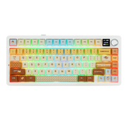 لوحة المفاتيح الميكانيكية اللاسلكية EPOMAKER X AULA F75 MAX - بودنغ الكراميل