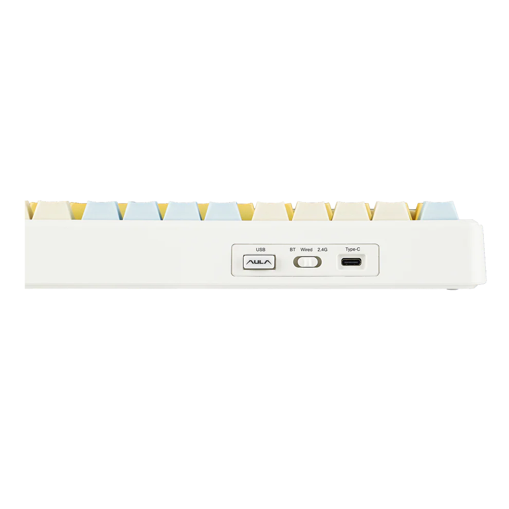 لوحة المفاتيح الميكانيكية اللاسلكية EPOMAKER X AULA F75 MAX - بودنغ الكراميل