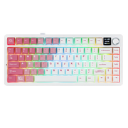 EPOMAKER X AULA F75 MAX Wireless Mechanical Keyboard - Pink & White
