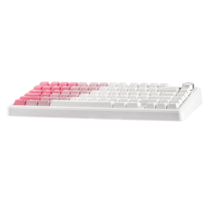 EPOMAKER X AULA F75 MAX Wireless Mechanical Keyboard - Pink & White