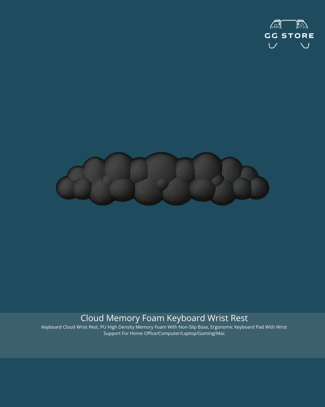 مسند معصم للكيبورد من الميموري فوم Cloud - أسود