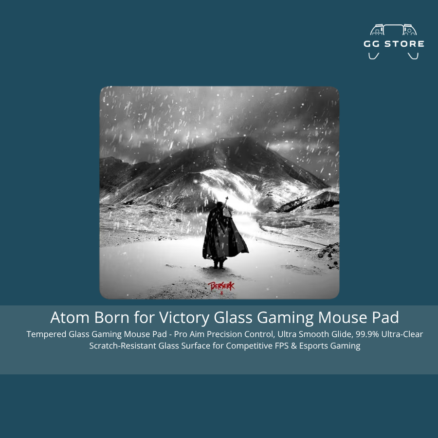 لوحة ماوس ألعاب زجاج مقوّى Atom “Born for Victory”