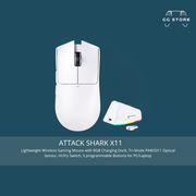 ماوس الألعاب اللاسلكي ATTACK SHARK X11 - أبيض