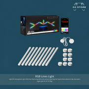 مجموعة إضاءة خطوط RGB - 9 قطع