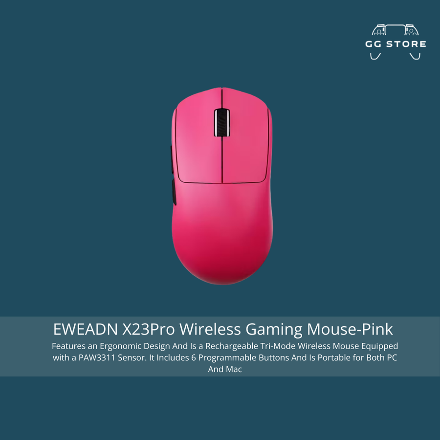 ماوس الألعاب اللاسلكي EWEADN X23 Pro - وردي