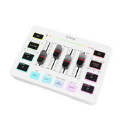 ميكسر صوت للألعاب FIFINE AmpliGame SC3 - أبيض
