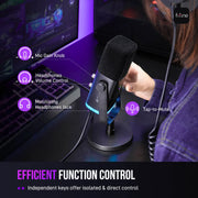 ميكروفون ديناميكي FIFINE AmpliGame AM8 USB/XLR - أسود