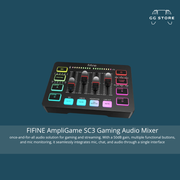 ميكسر صوت للألعاب FIFINE AmpliGame SC3 - أسود