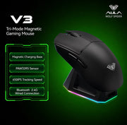 طقم AULA Black Mist – لوحة مفاتيح KING68 + ماوس ألعاب V3