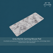 Grey Marble Gaming Mouse Pad